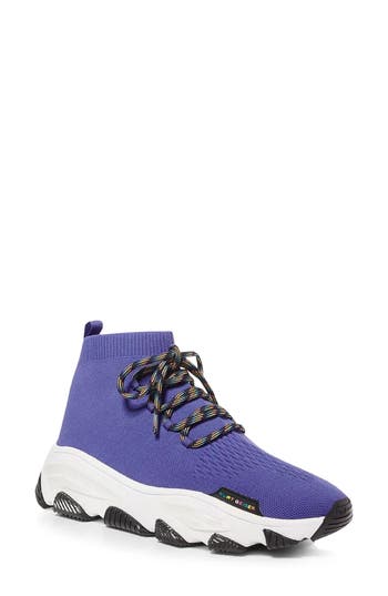 KURT GEIGER KURT GEIGER LONDON LETTIE KNIT LACE-UP SNEAKER