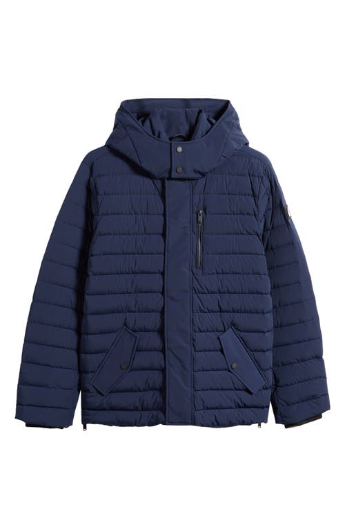 Shop Moose Knuckles Greystone 800 Fill Power Down Jacket In Navy