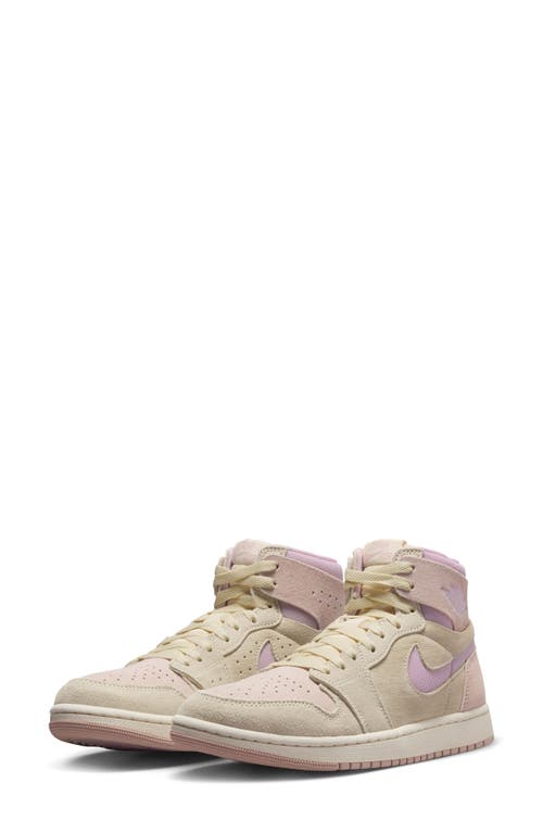 Shop Jordan Air  1 Zoom Comfort 2 High Top Sneaker In Muslin/plum/beige