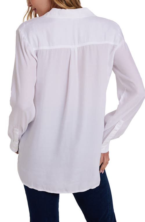 Shop Bella Dahl Oversize Lyocell Button-up Shirt In White