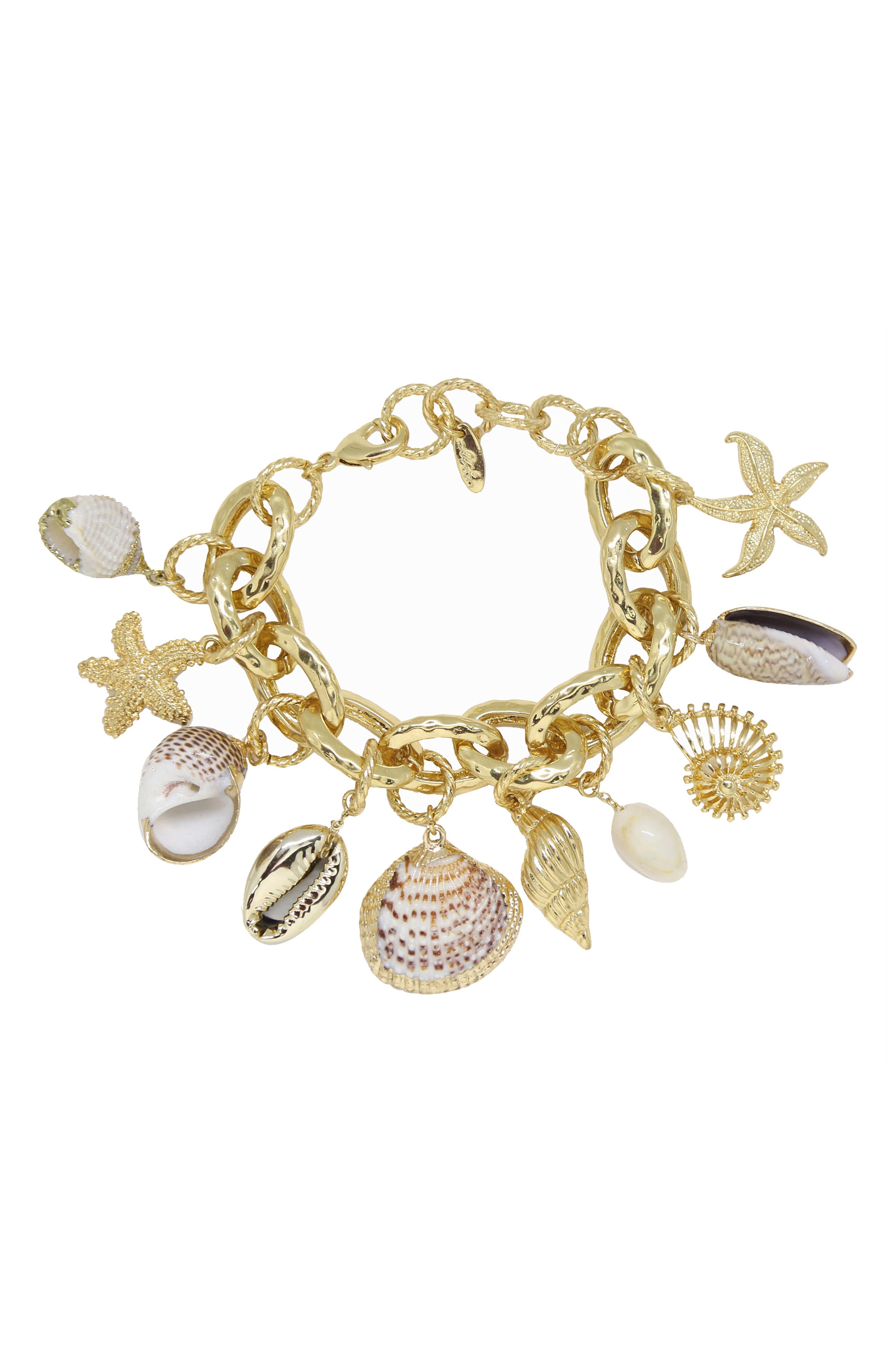 Ettika Shell Charm Bracelet Nordstrom