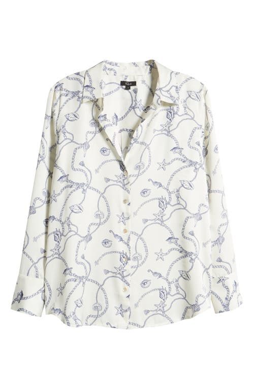 Shop Rails Ledger Nautical Print Button-up Shirt In Nautical Chain