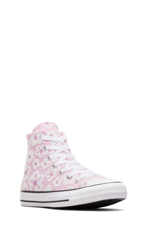 Converse Kids' Chuck Taylor All Star High Top Sneaker Stardust Lilac/Grape Fizz at Nordstrom, M