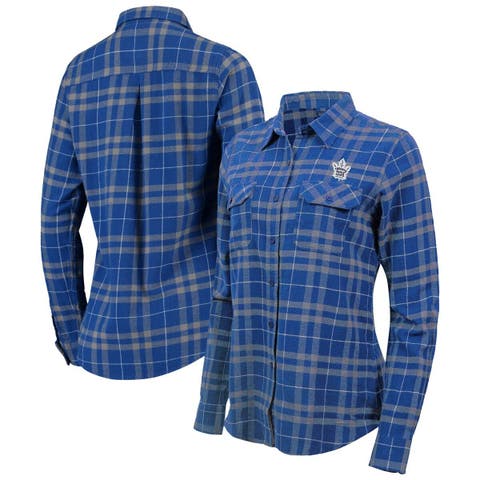 Los Angeles Dodgers Antigua Ease Flannel Button-Up Long Sleeve