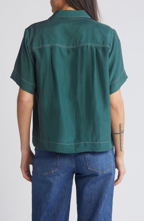 THE GREAT THE GREAT. THE CARGO SILK BUTTON-UP SHIRT 