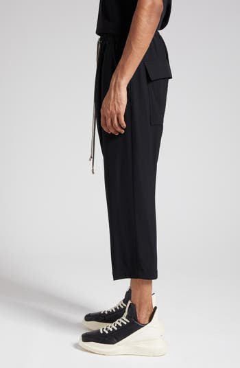 Rick Owens Drop Crotch Drawstring Crop Pants | Nordstrom