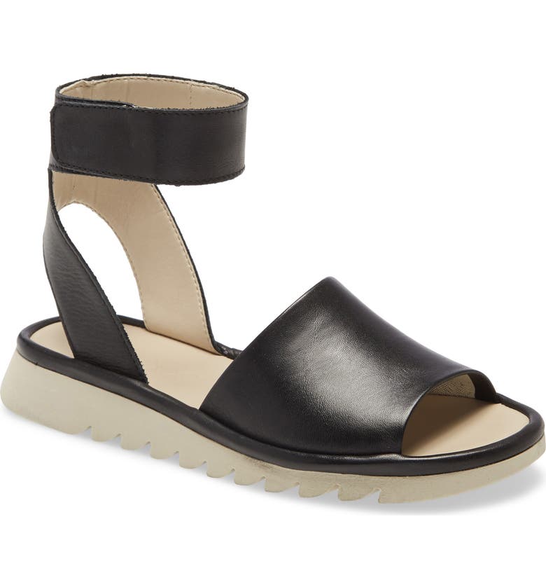 THE FLEXX South Shore Sandal, Main, color, BLACK VACCHETTA LEATHER