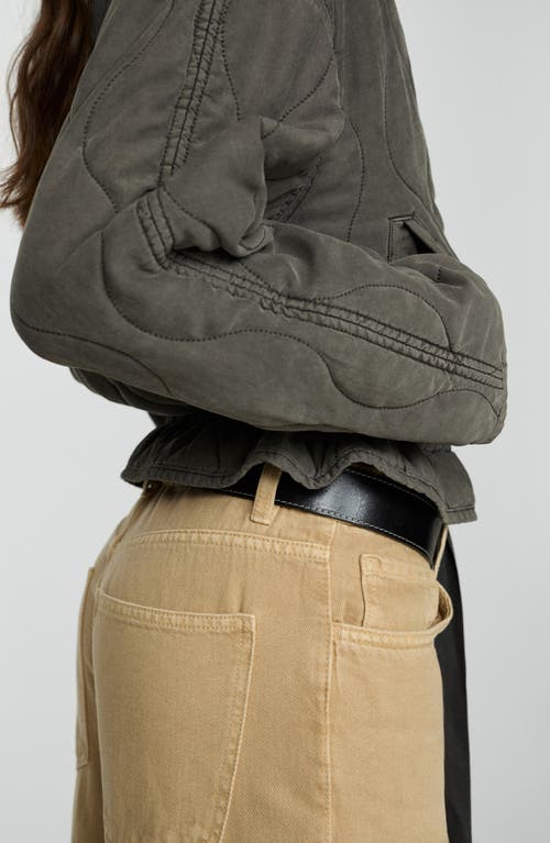 Mango Quilted Pucker Jacket Grey In Grey