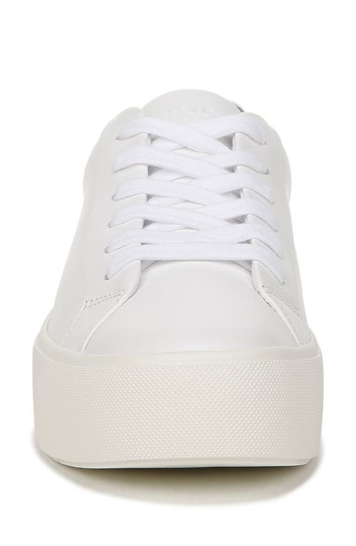 Vince Women's Benfield-b Leather Platform Sneakers In White/silver