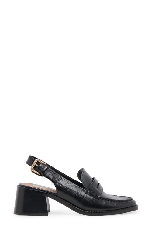 Shop Dolce Vita Hardi High Slingback Loafer In Midnight Crinkle Patent