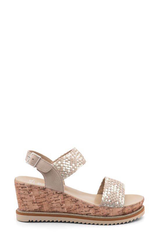 Shop Ara Pasadena Wedge Sandal In Sand/platinum Suede