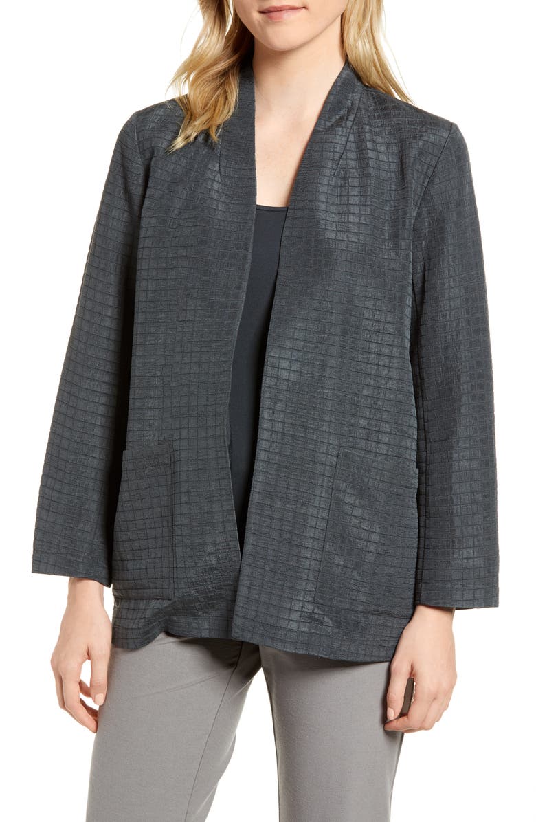 Eileen Fisher Silk Blend Kimono Jacket (Regular & Petite) | Nordstrom