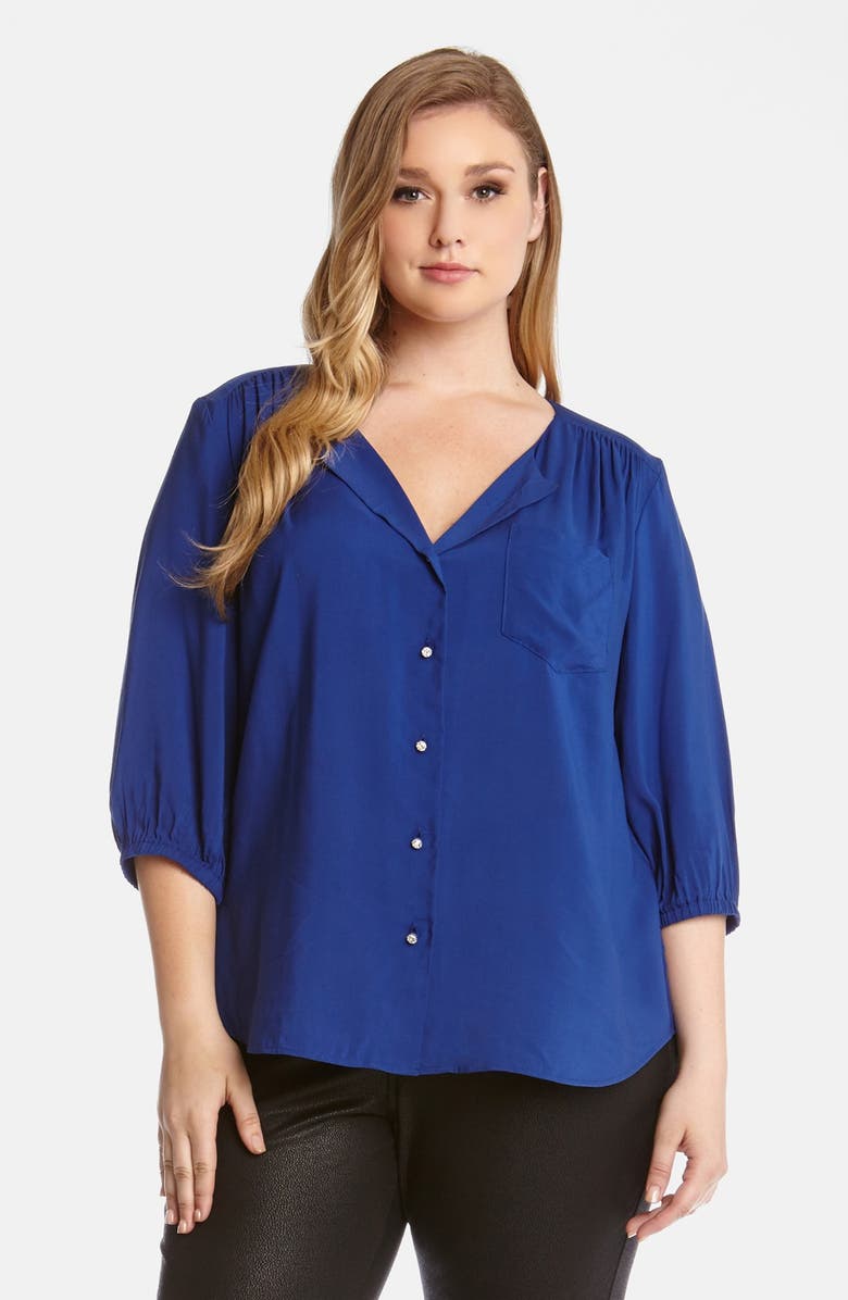 Karen Kane Blouson Shirt (Plus Size) | Nordstrom