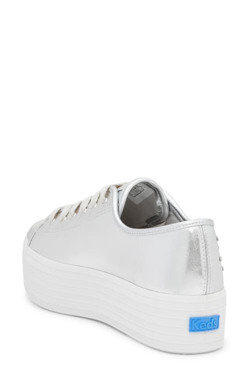 Shop Keds ® Triple Up Metallic Sneaker In Silver