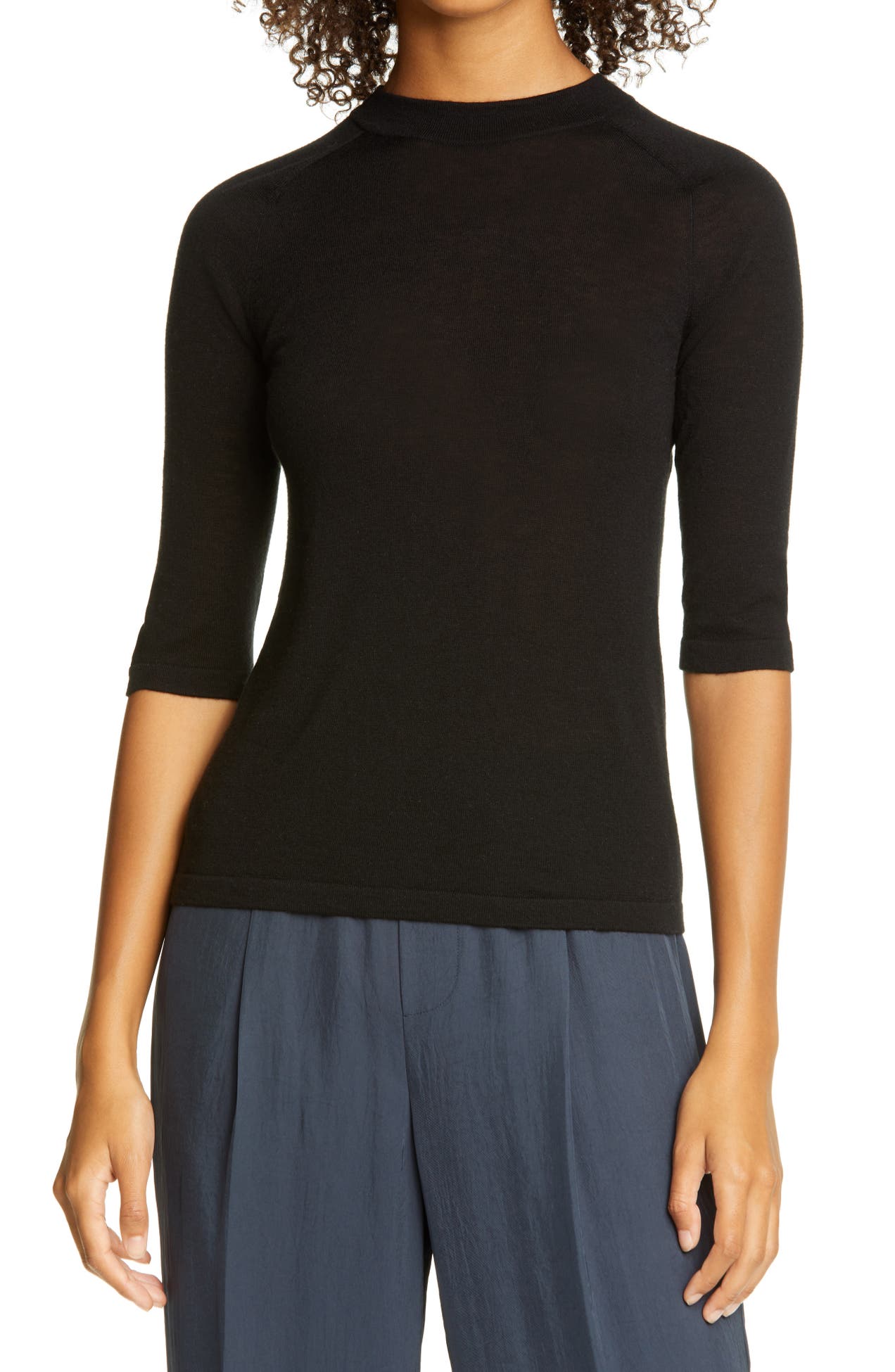 Vince Elbow Sleeve Mock Neck Sweater Nordstrom Rack