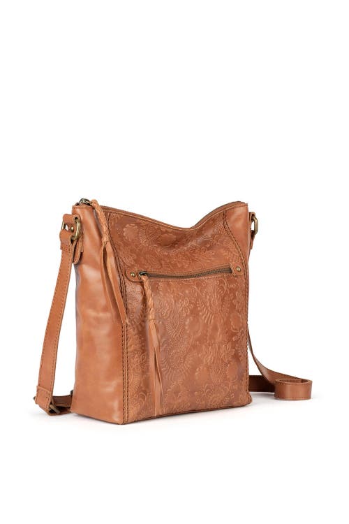 The Sak Ashland Crossbody In Tobacco Floral Emboss