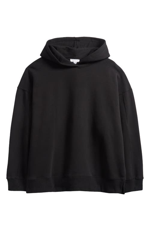 Shop Topshop Premium Oversize Cotton Blend Hoodie In Black