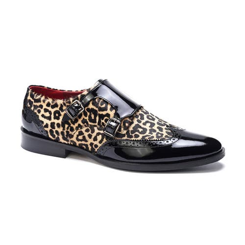Carlos Santana Kai Double Monk In Black Leopard