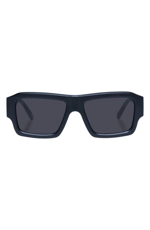 Le Specs Polygraph 55mm Rectangular Sunglasses In Matte Black