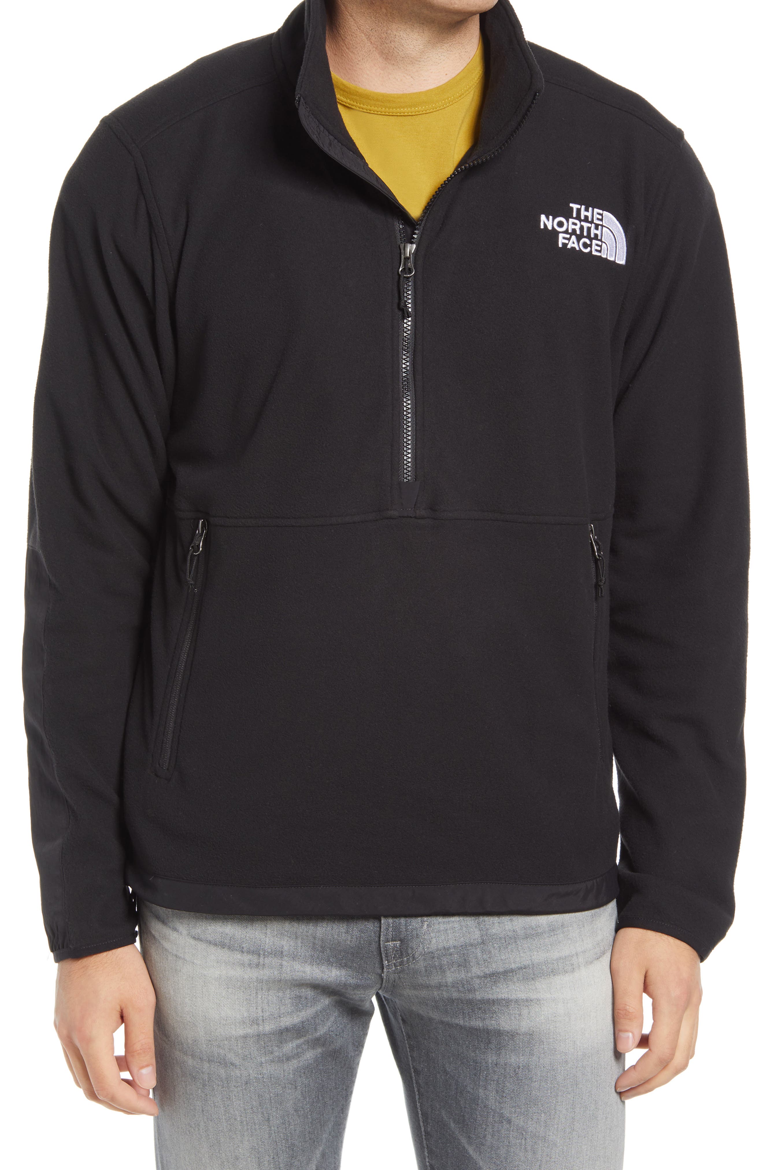 mens north face fleece half zip