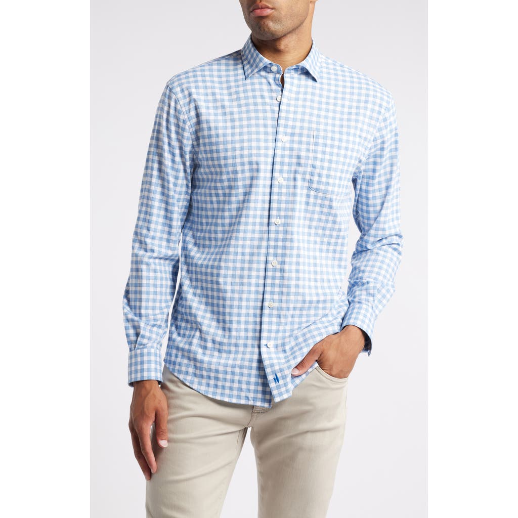 Johnnie-o Allworth Prep-formance Check Button-up Shirt In Wake