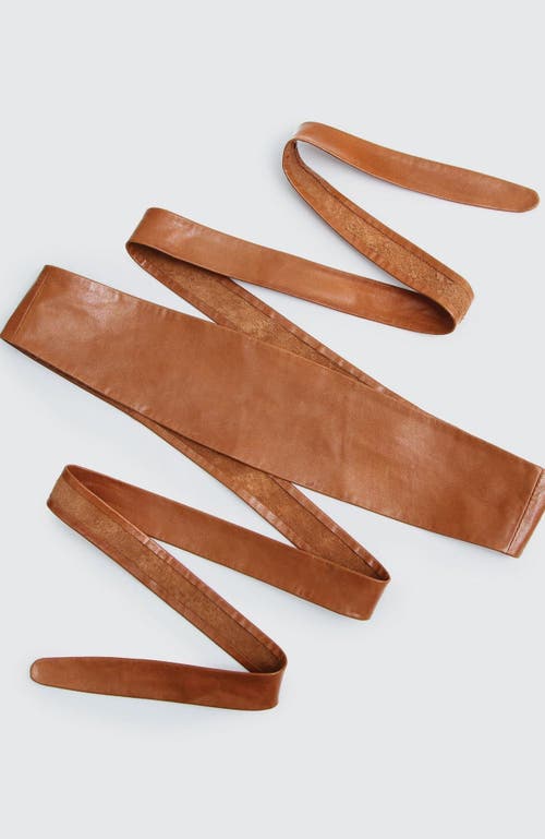 Belle & Bloom Odyssey Soft Wrap Leather Belt In Brown
