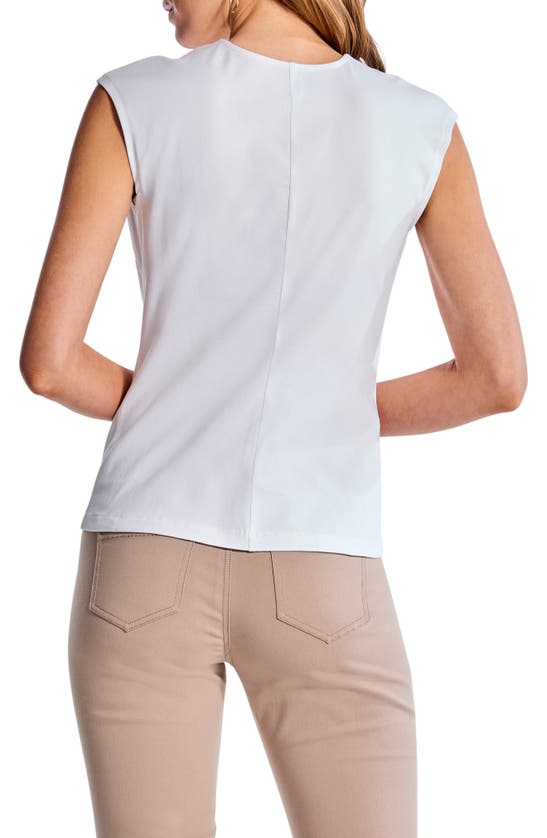 Nic + Zoe Perfect Layer V-neck Top In Paper White