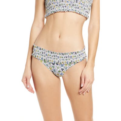 Tory Burch Costa Smocked Bikini Bottoms