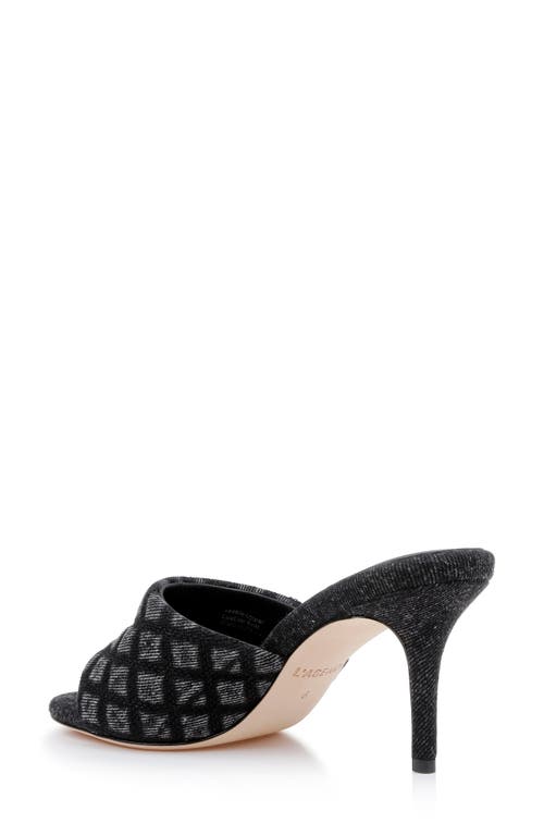 Shop L Agence L'agence Denise Slide Sandal In Black Denim