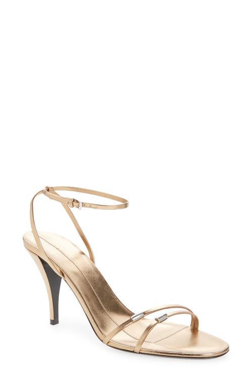 Shop The Row Cleo Bijoux Metallic Ankle Strap Sandal In Old Gold