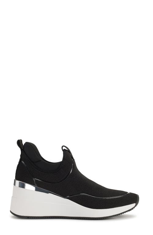 Shop Dkny Pecola Slip-on Wedge Sneaker In Black