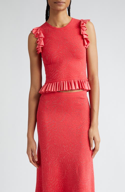 Ulla Johnson Emmeline Ruffle Sweater Poppy at Nordstrom,