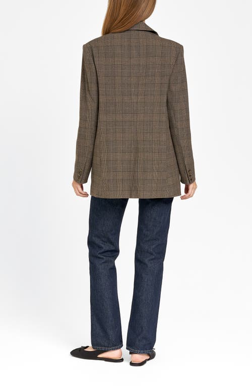 Shop Wayf Amalia Plaid Blazer In Brown Plaid