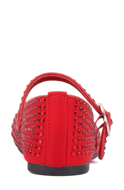 Olivia Miller Dawn Studded Mary Jane Flat In Red