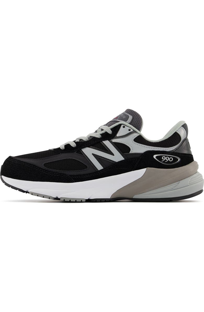 New Balance Made in USA 990 v6 Sneaker, Alternate, color, Black/ Black