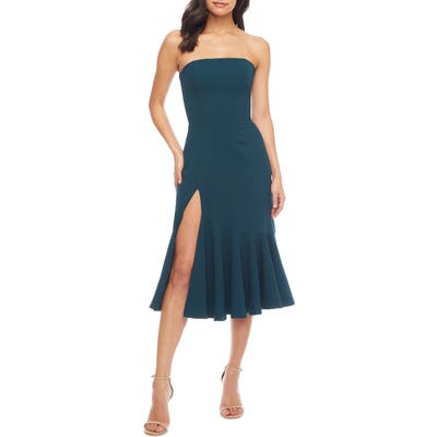 Dress The Population Madison Strapless Dress, Metallic
