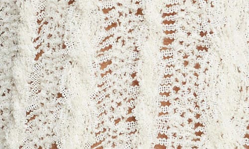 Vince Open Stitch Cable Sweater In Cream