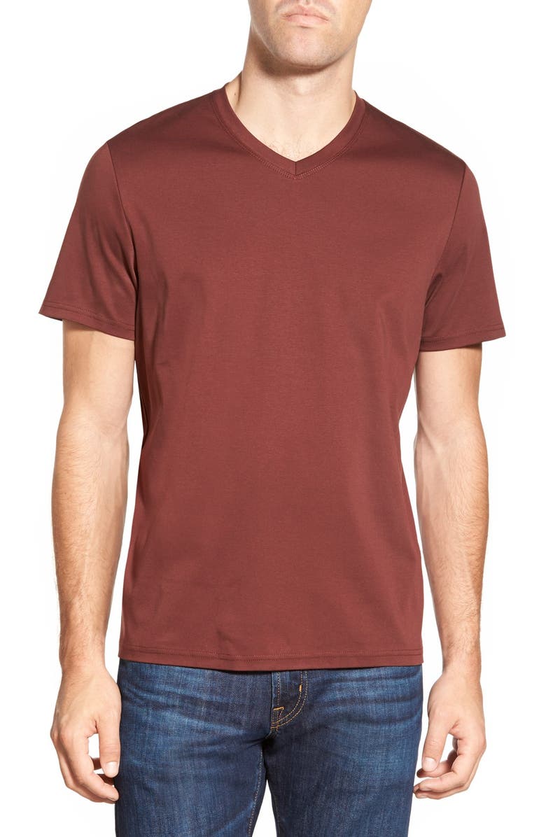 Singer + Sargent Mercerized Cotton V-Neck T-Shirt | Nordstrom
