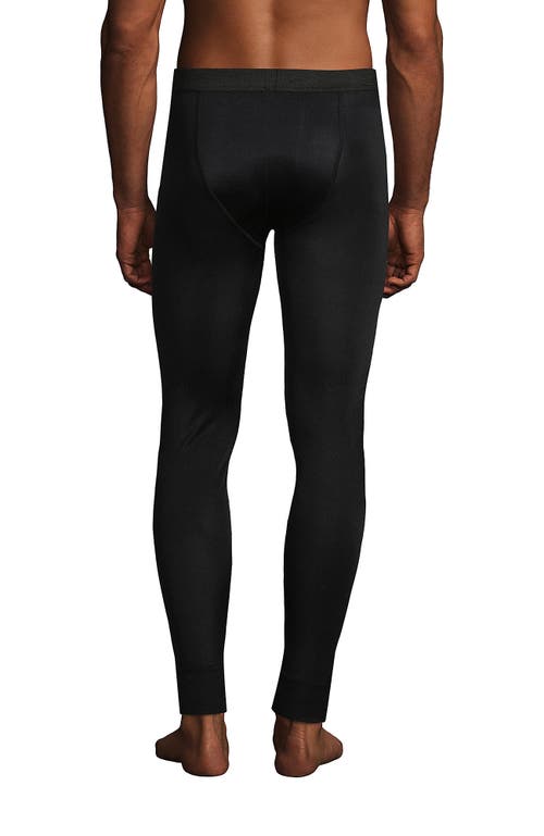 Shop Lands' End Silk Long Underwear Pants In Black