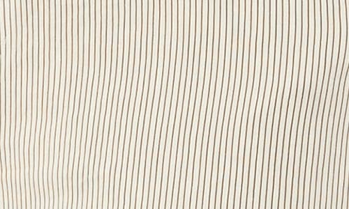 Vince Stripe Linen Blend Crop Pull-on Pants In White/black