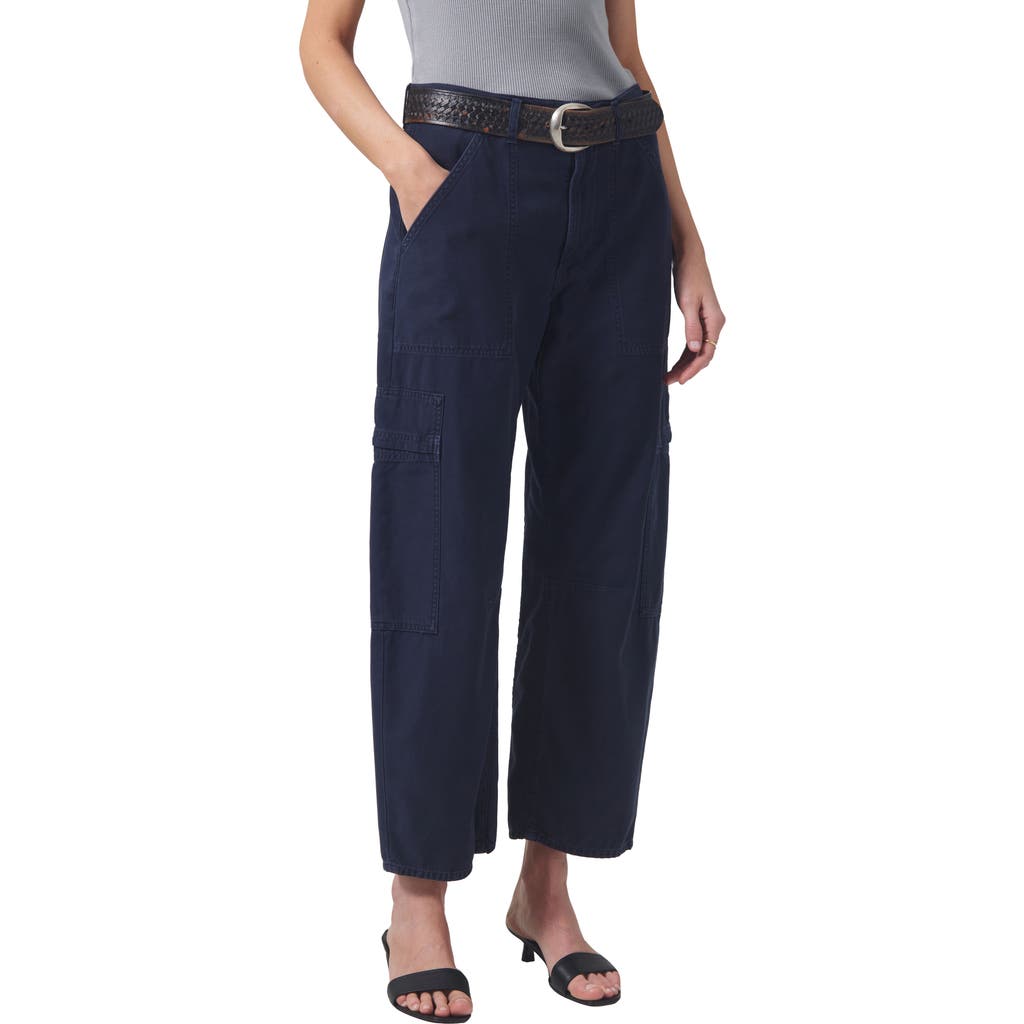 Citizens Of Humanity Marcelle Low Rise Barrel Cargo Pants In Night Flight