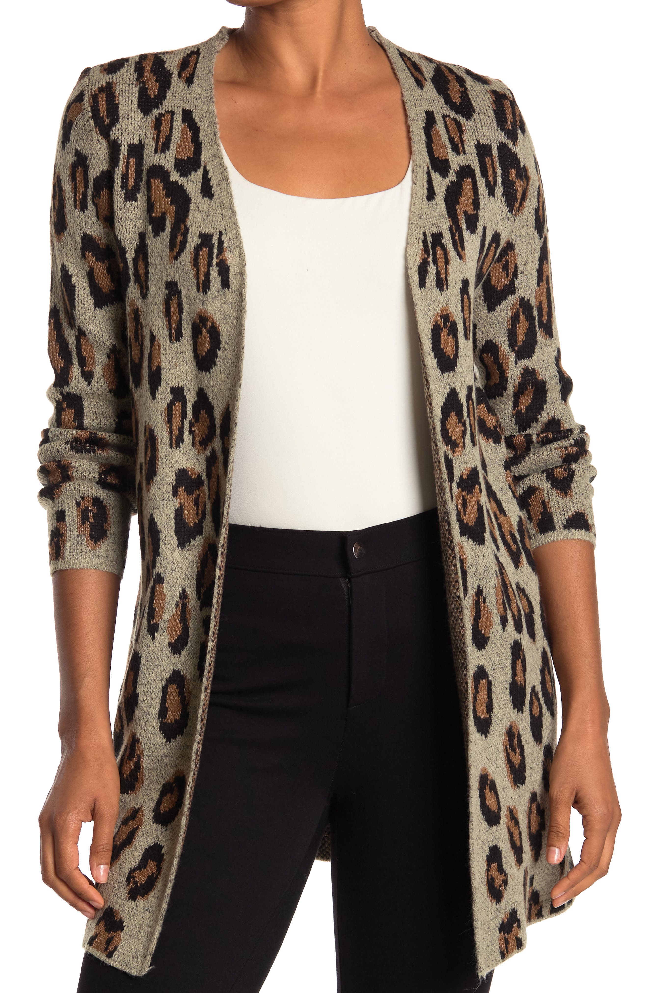 long cheetah cardigan