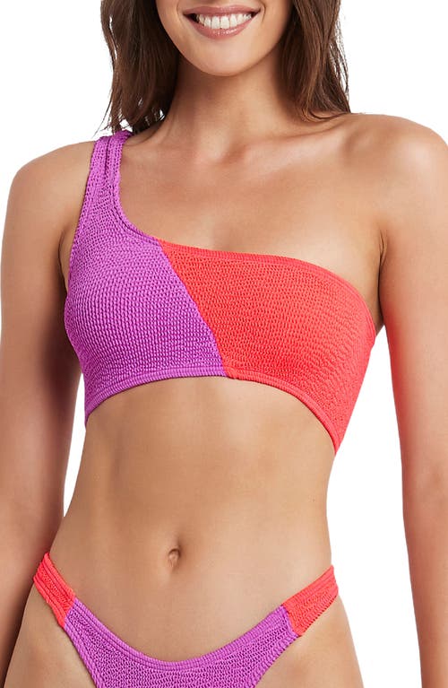 BOUND by Bond-Eye Samira One-Shoulder Convertible Bikini Top in Ultra Violet/Multi