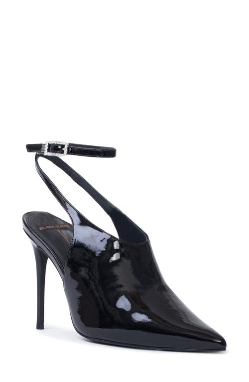 Salma Pointed Toe Pump in Black Patent Leather