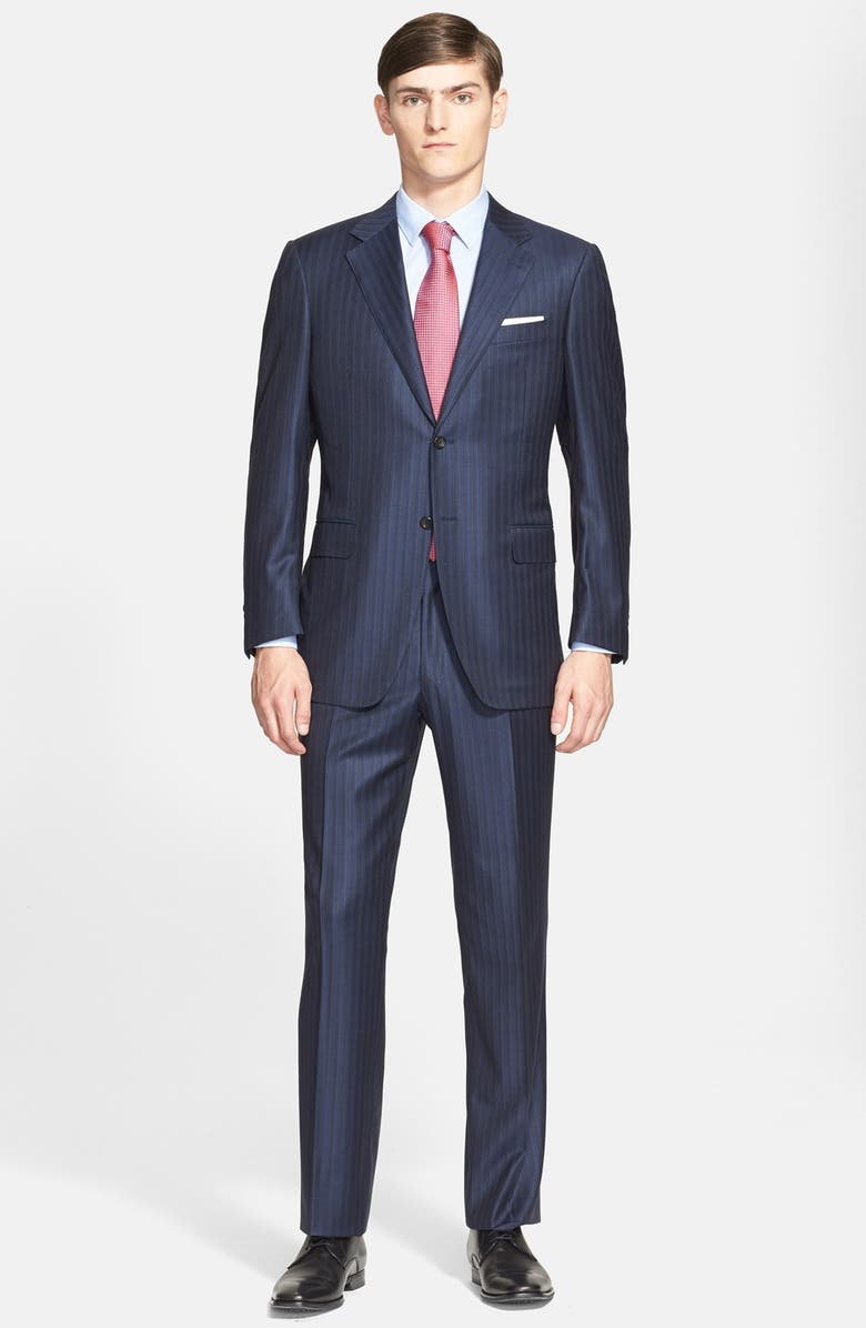 Canali Classic Fit Stripe Wool Suit | Nordstrom