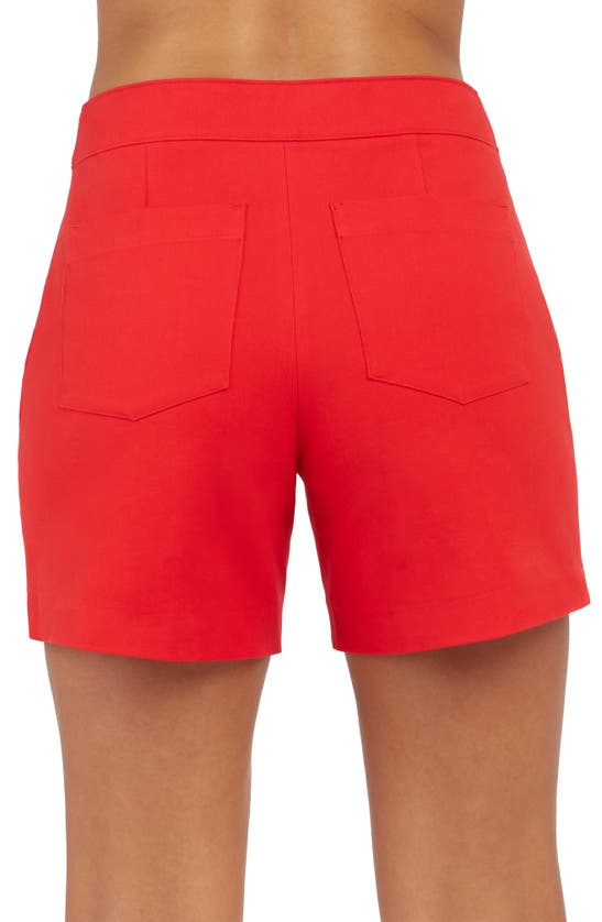 Shop Spanx On The Go 6-inch Pull-on Shorts In True Red