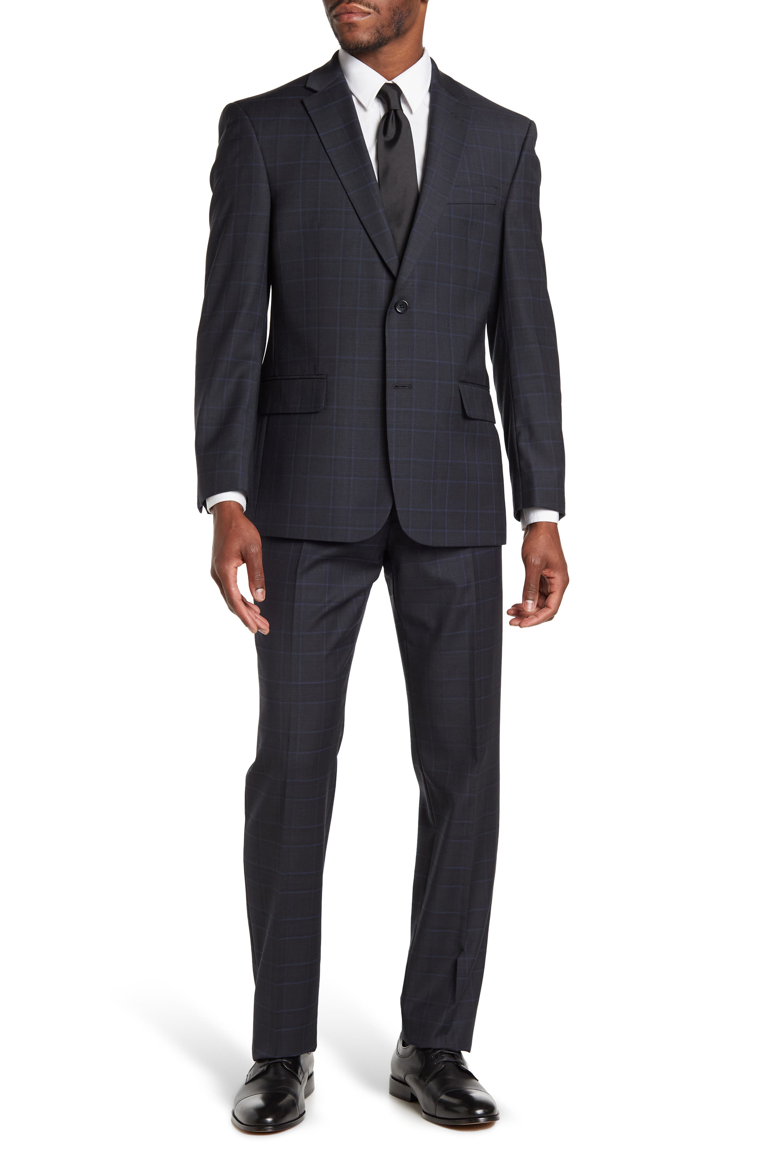 tommy hilfiger suit black