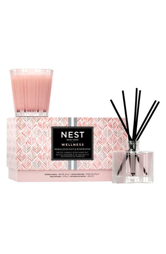 Shop Nest New York Himalayan Sea Salt & Rosewater Petite Candle & Diffuser Set