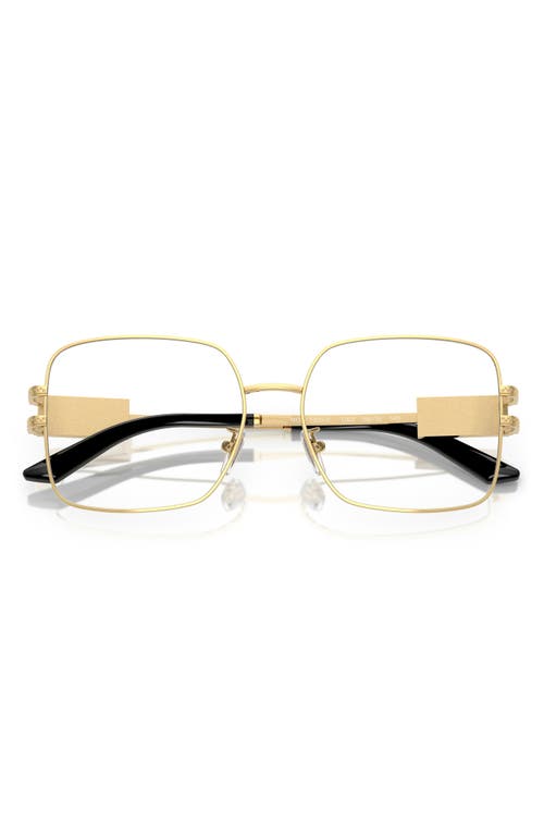 Versace 56mm Square Optical Glasses In Gold