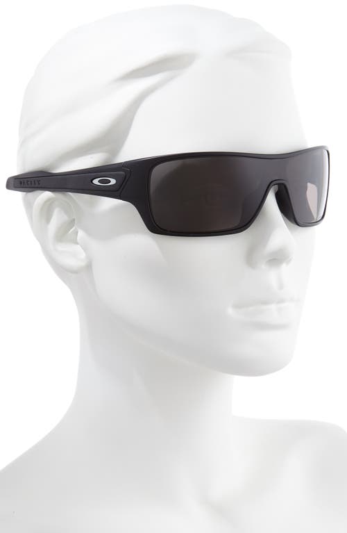 Oakley Turbine Rotor 128mm Polarized Shield Sunglasses In Matte Black/prizm Grey